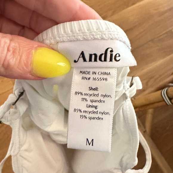 Andie White Classic One Piece Swimsuit - Picture 2 of 2